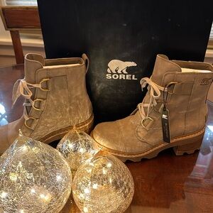 Sorel Joan Now Lace Boot - Omega Taupe, 9.5